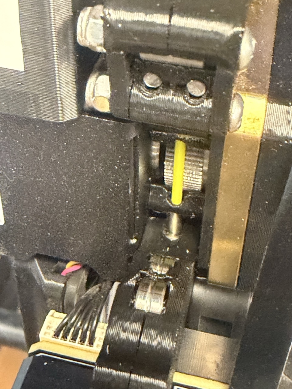 Filament entering tube