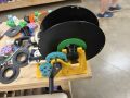 Receiver spool on carriage