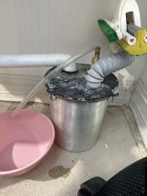 Clay trap underneath the sinks at the Ceramics Studio