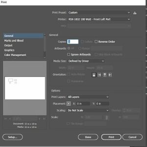 Illustrator print settings example
